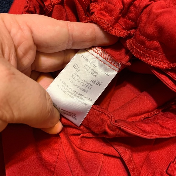 Cherokee XL Red Scrub Pants - Picture 2 of 2